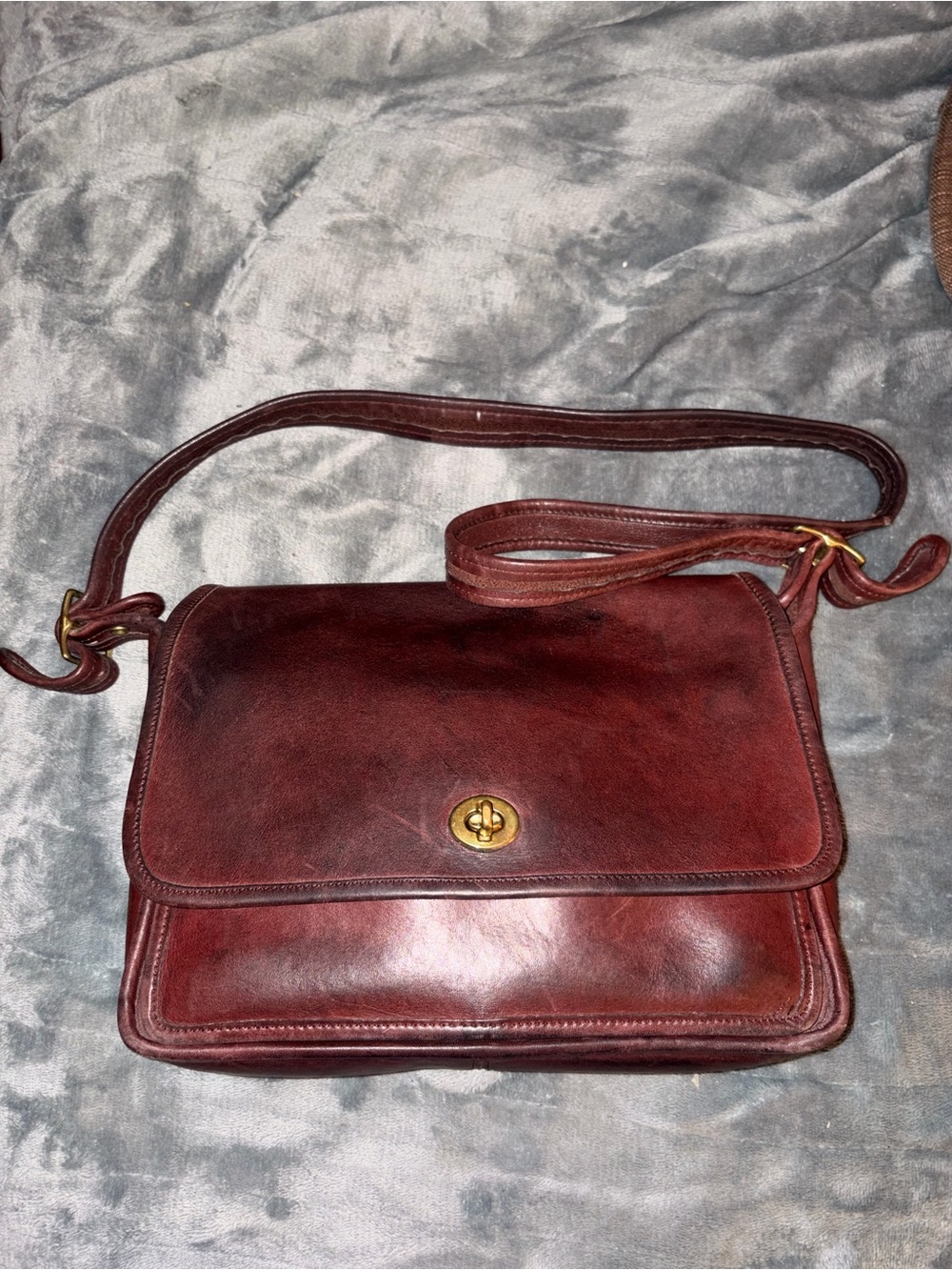 Coach Brown Rare Double Heat Stamp Misprint Brown Messager Bag
